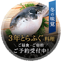 冬の味覚三年とらふぐ料理 ご予約受付中！